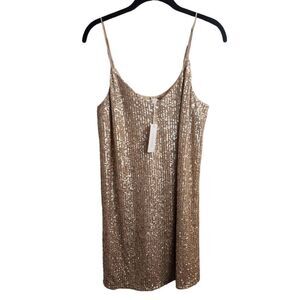 Gentle Fawn NWT Gold Shimmer Mini Party Dress Size Medium